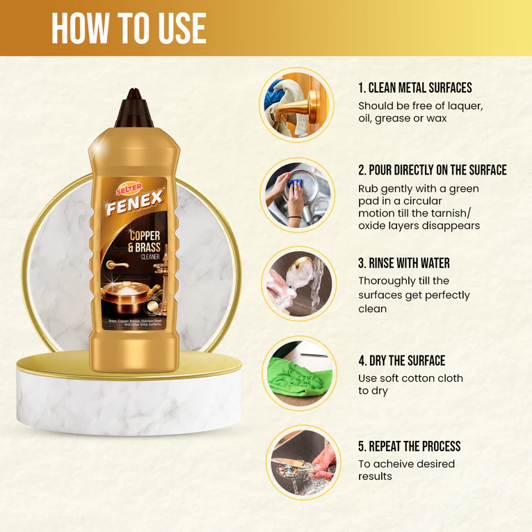 Selzer Copper & Brass Metal Cleaner - 250ml - Image 3
