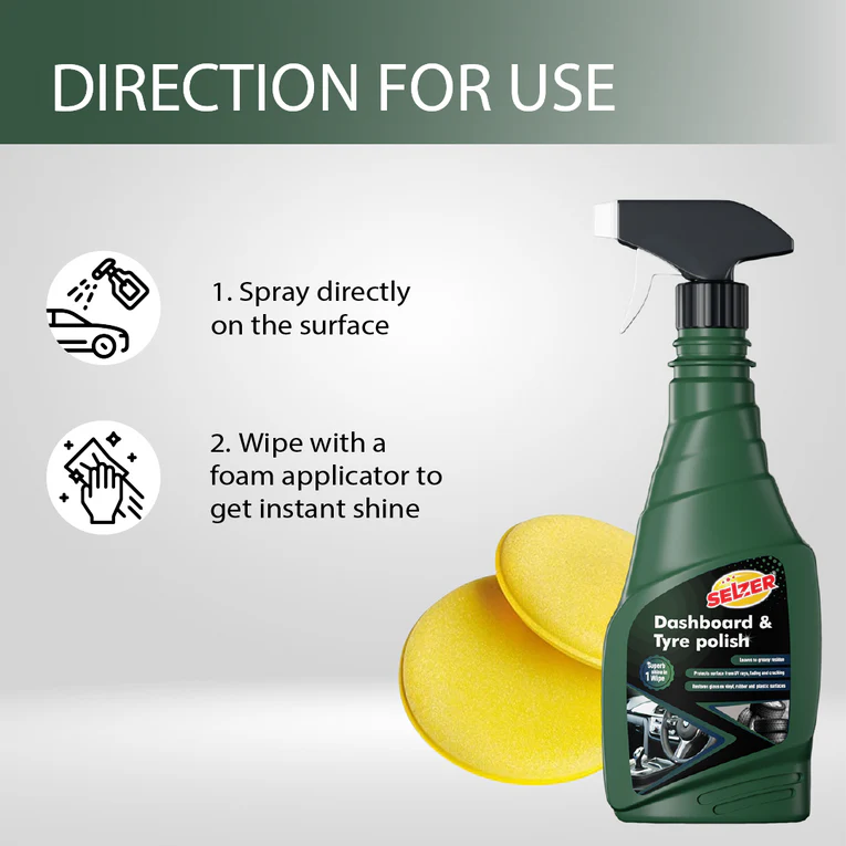 Selzer Dashboard & Tyre Polish for Instant Shines - Image 6