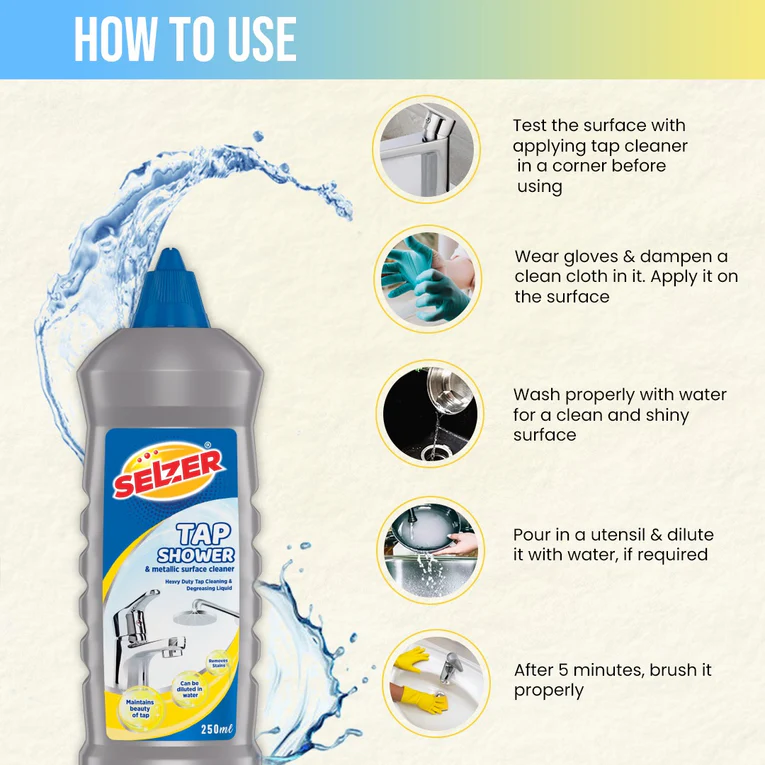 Tap, Shower & Metallic Surface Cleaner – 250 ml - Image 3