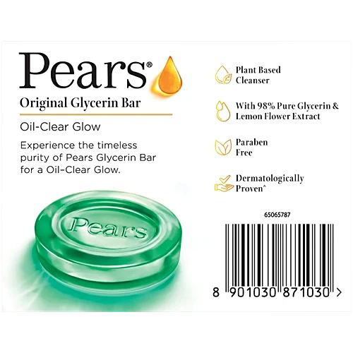 Pears Oil-Clear & Glow Bathing Bar - Image 2