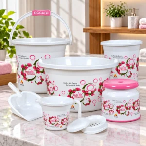 7pcs Printed Bathroom set