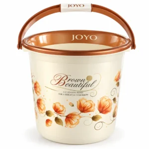 Round Printed Bucket Brown