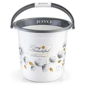 Round Printed Bucket Grey