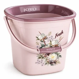 Square Floral Printed Plastic Bucket