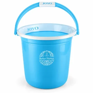 Round Printed Plastic Bucket Blue